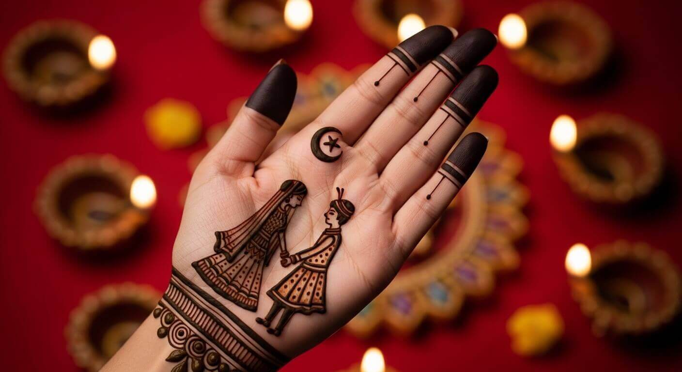 Simple Karwa Chauth Mehndi Design 2026