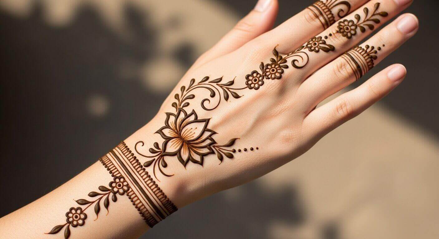 Simple Karwa Chauth Mehndi Design 2026