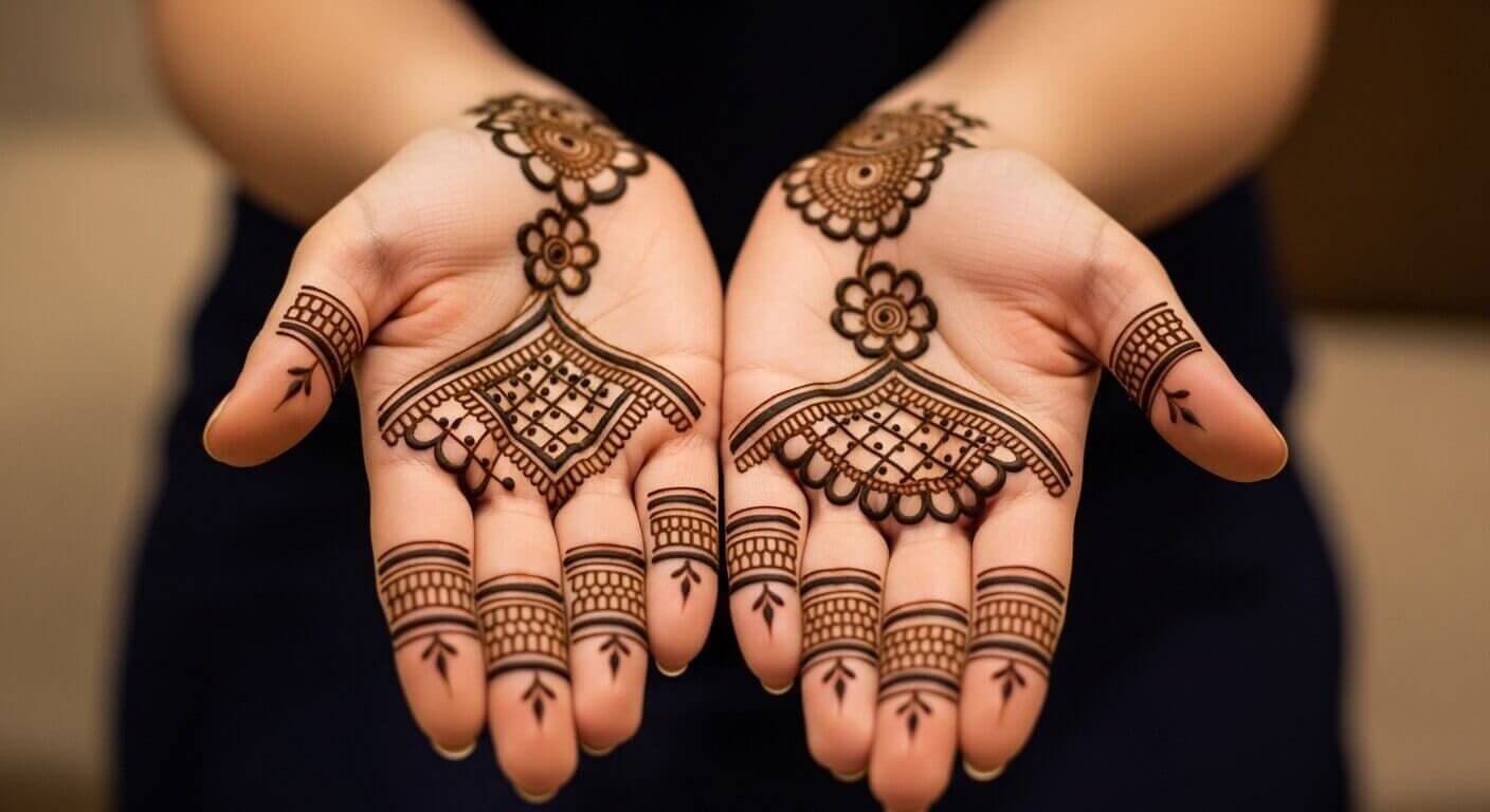 Simple Karwa Chauth Mehndi Design 2026