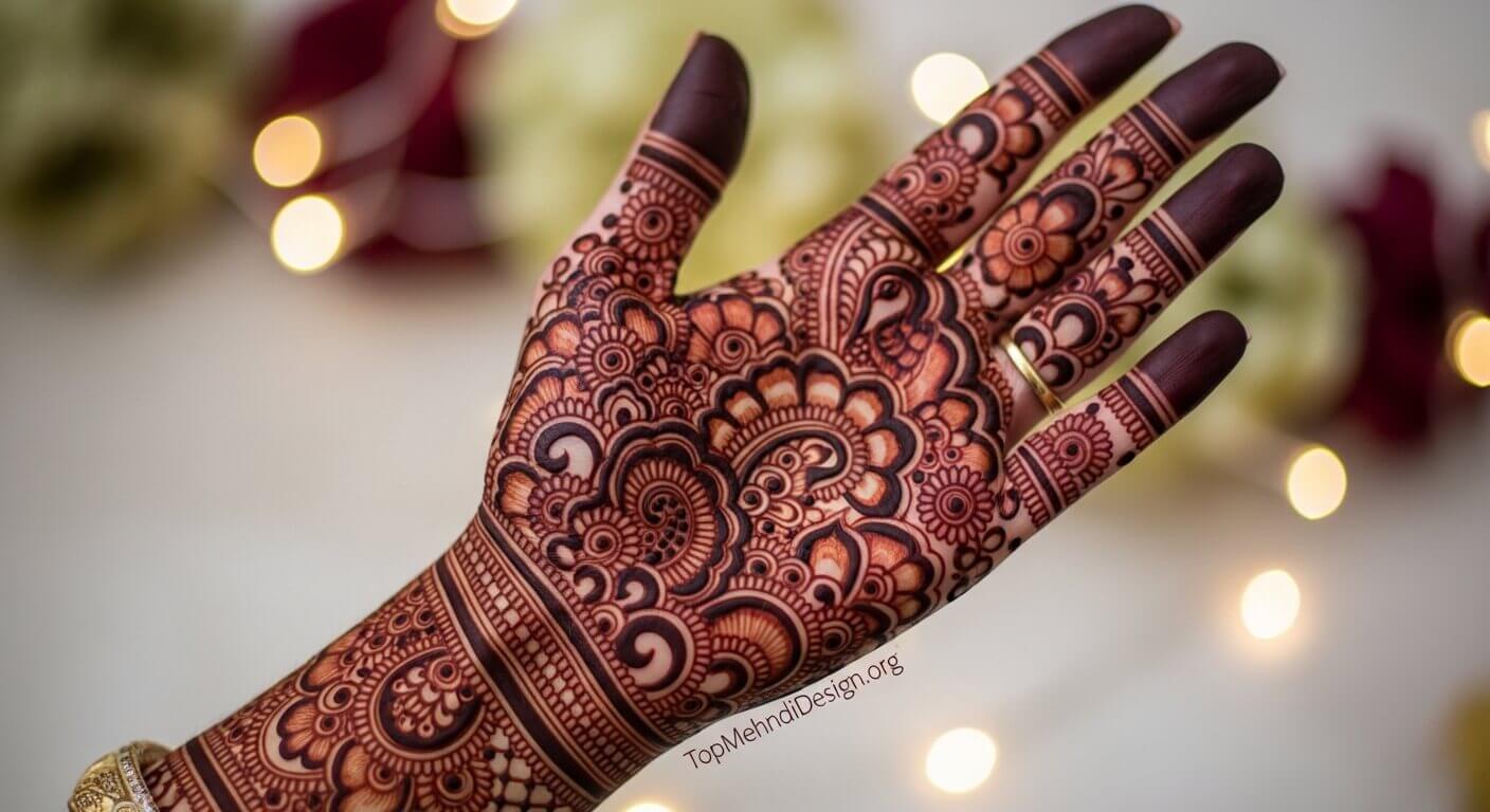 Beautiful Karwa Chauth Mehndi Design 2026