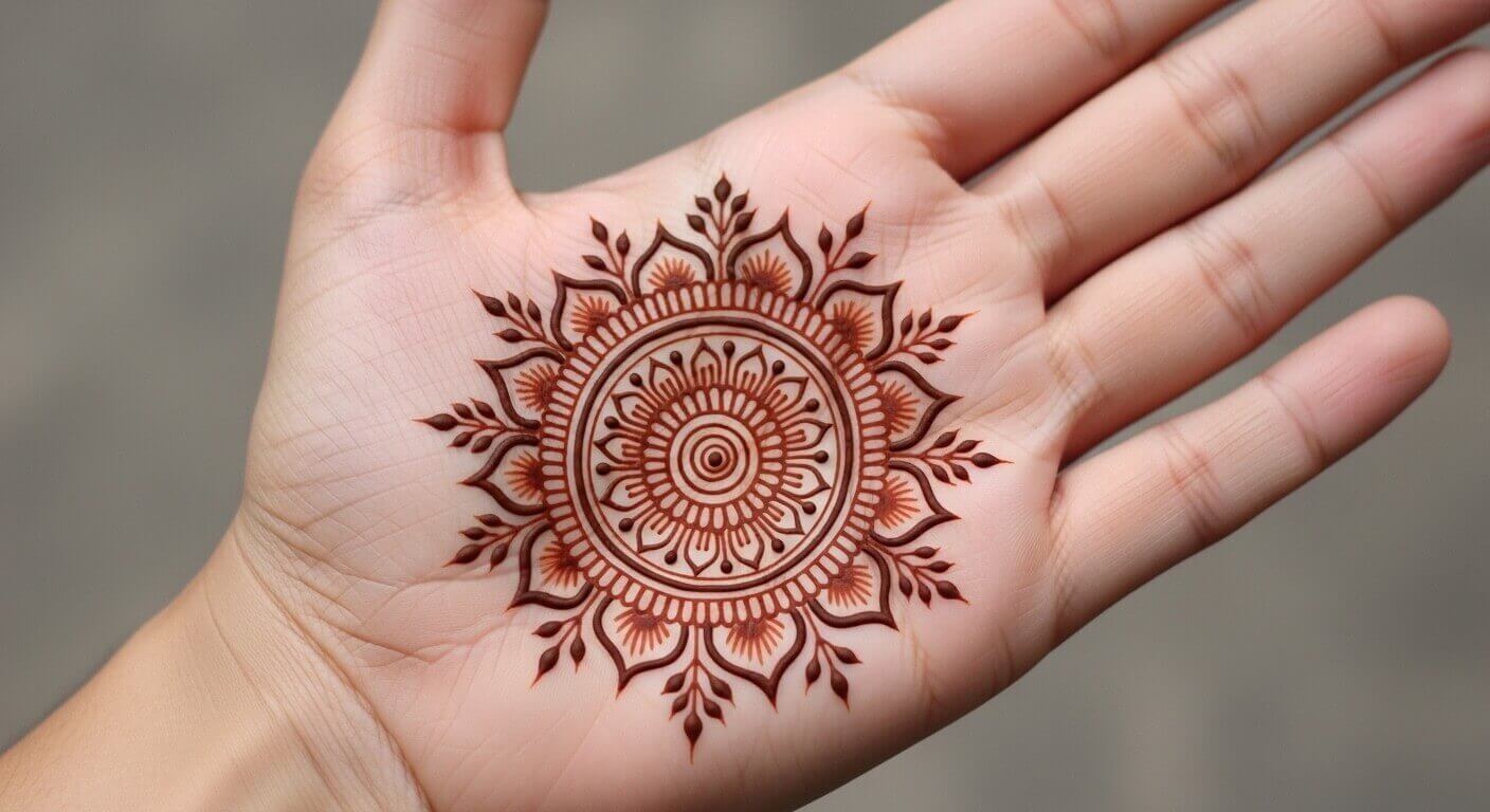 Simple Karwa Chauth Mehndi Design 2026