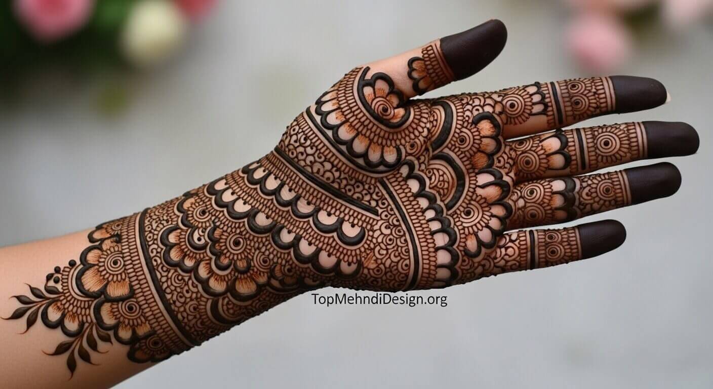 Kashees Mehndi Design for Karwa Chauth 2026
