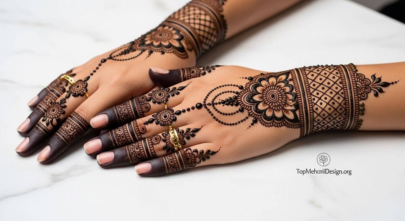 Kashees Mehndi Design for Karwa Chauth 2026