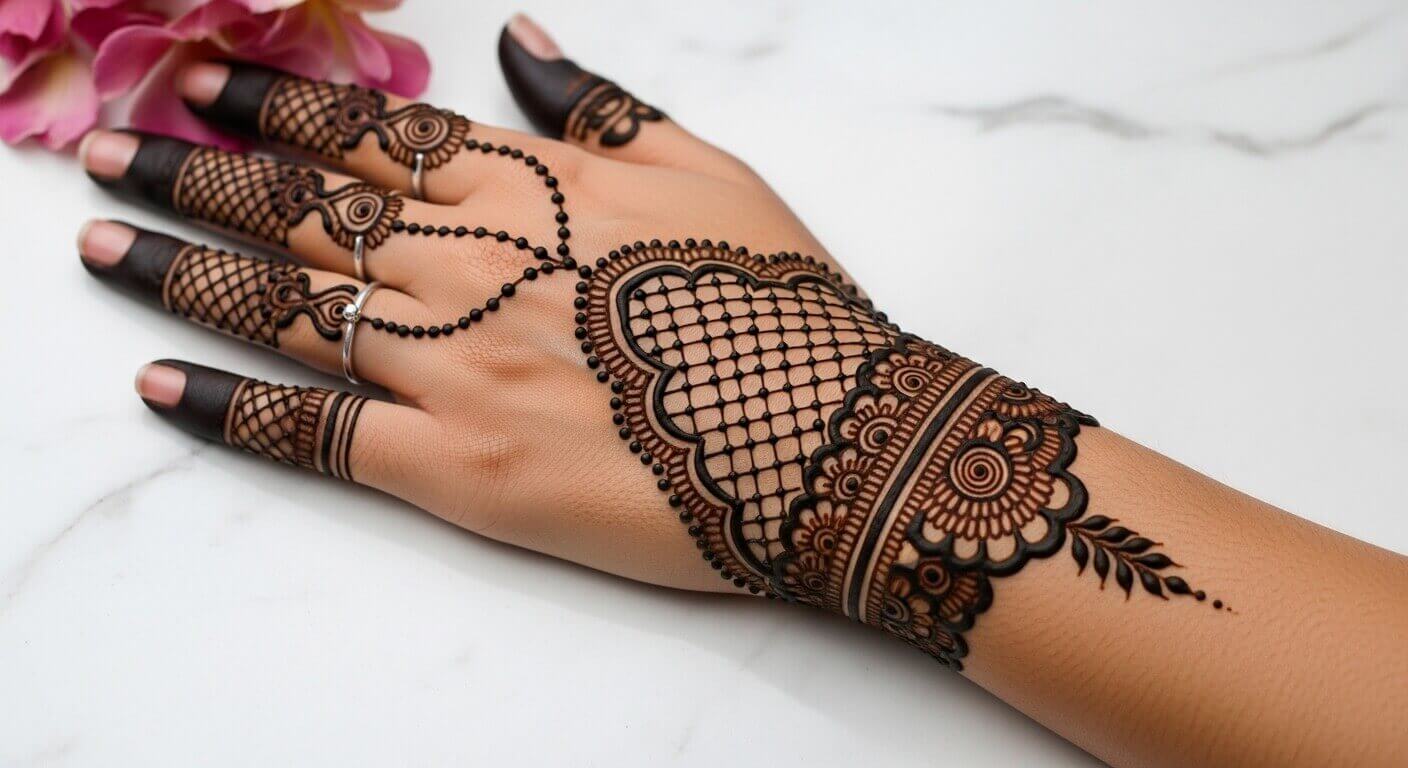 Kashees Mehndi Design for Karwa Chauth 2026