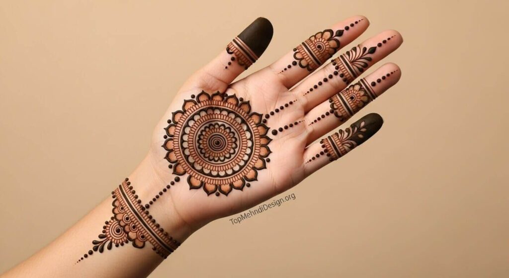 Khafif Mehndi Design Front Hand 2026