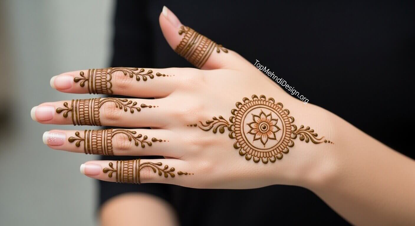 Khafif Mehndi Design Front Hand 2026