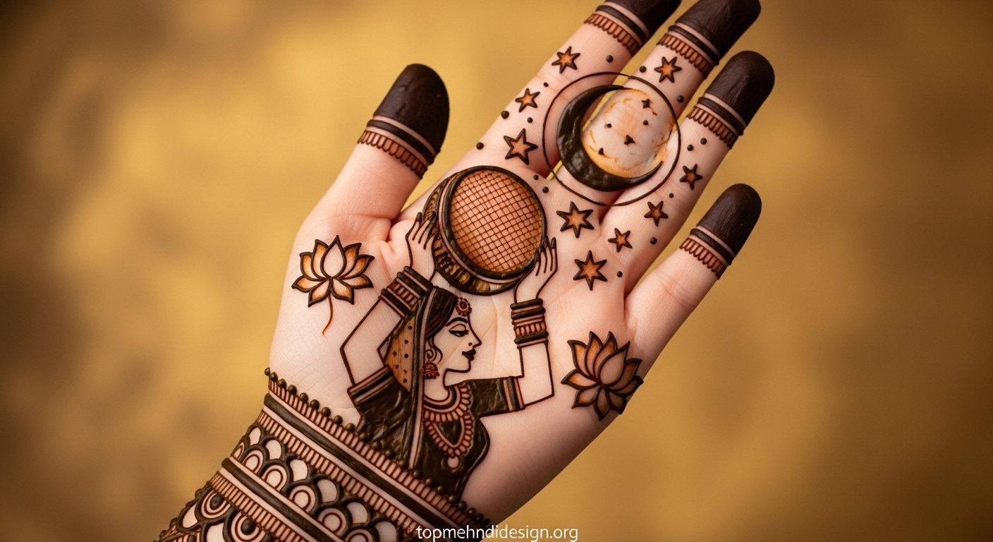 Mehndi Design for Karwa Chauth 2026