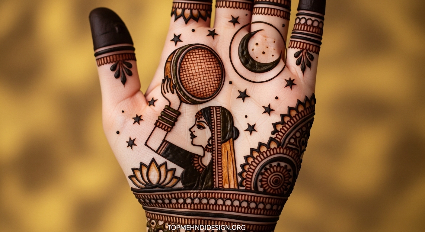 Mehndi Design for Karwa Chauth 2026