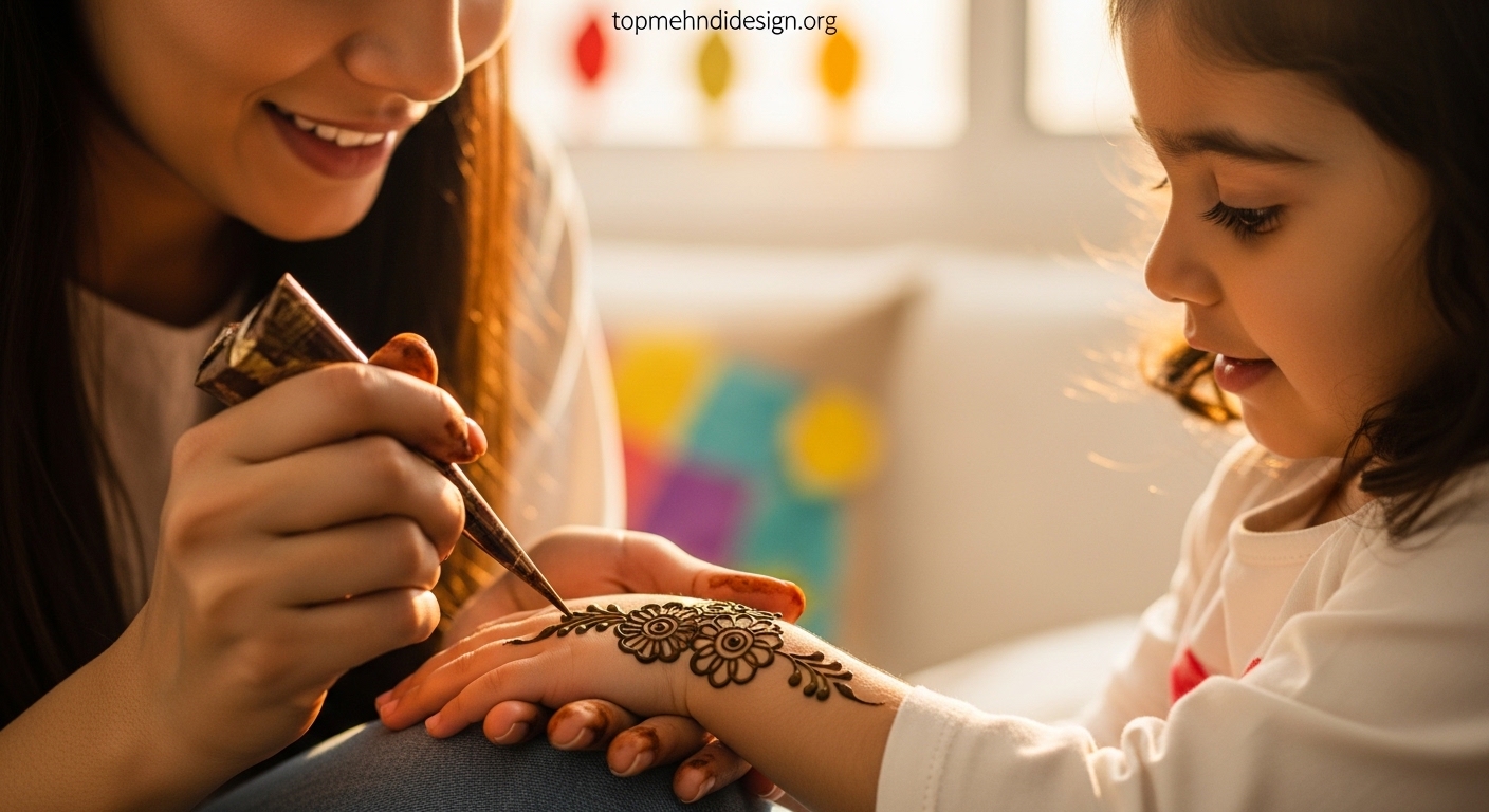 Mehndi Design for Kids Eid 2026