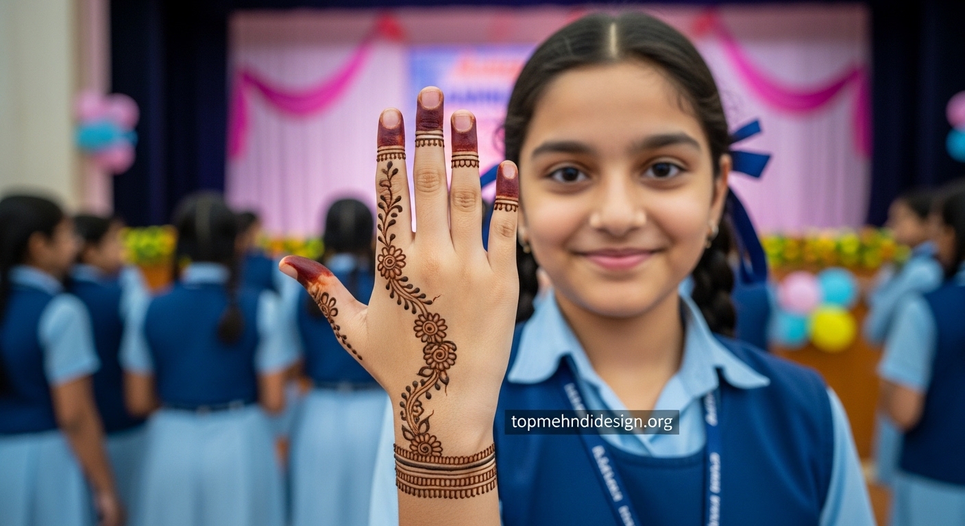 Mehndi Design for School Function 2026