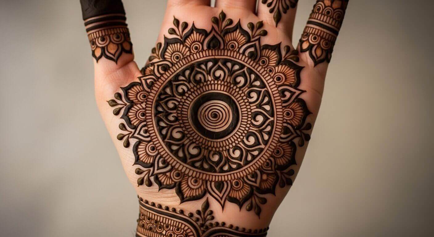 Karwa Chauth mehndi design for hands 2026