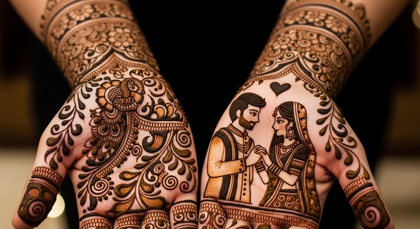 Karwa Chauth mehndi design for hands 2026