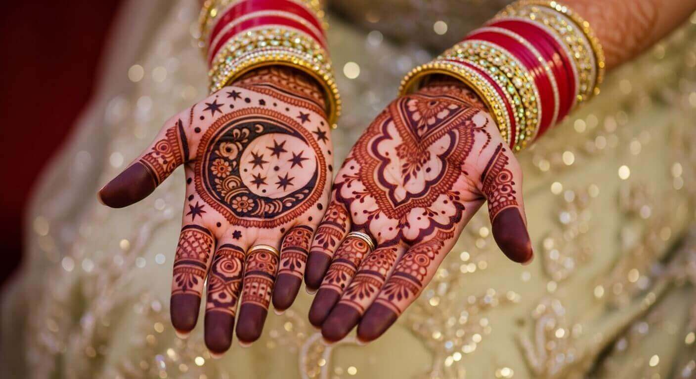 Karwa Chauth mehndi design for hands 2026