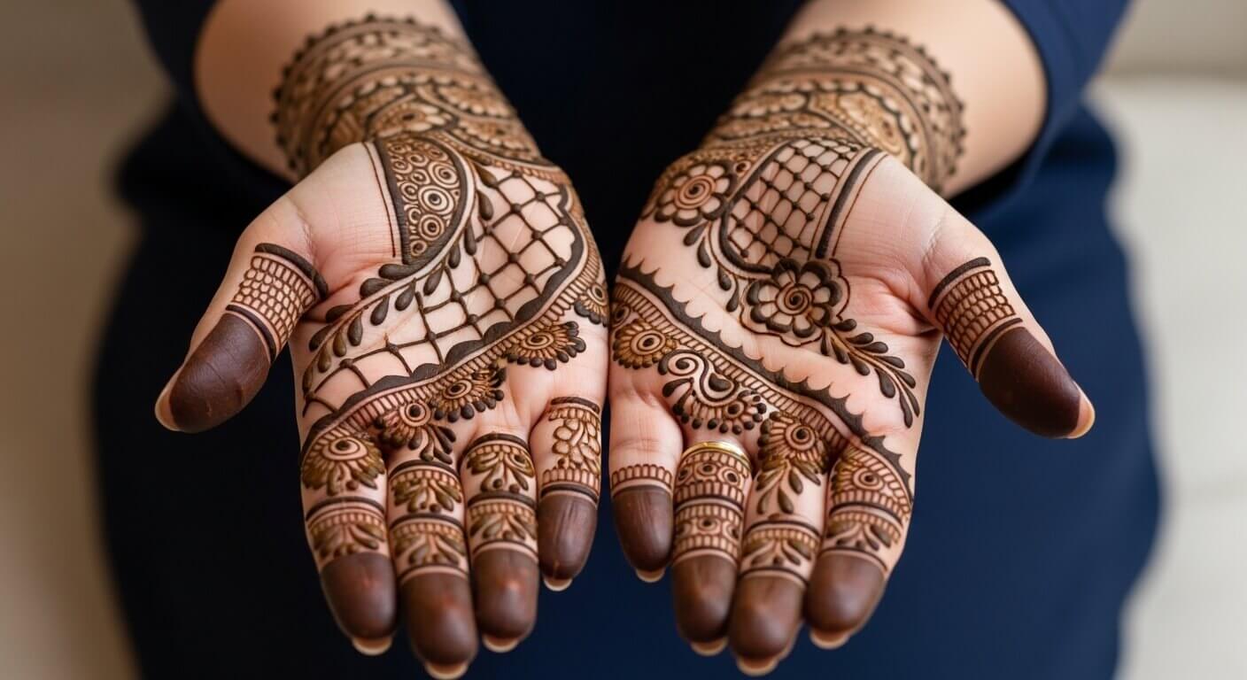 Karwa Chauth mehndi design for hands 2026