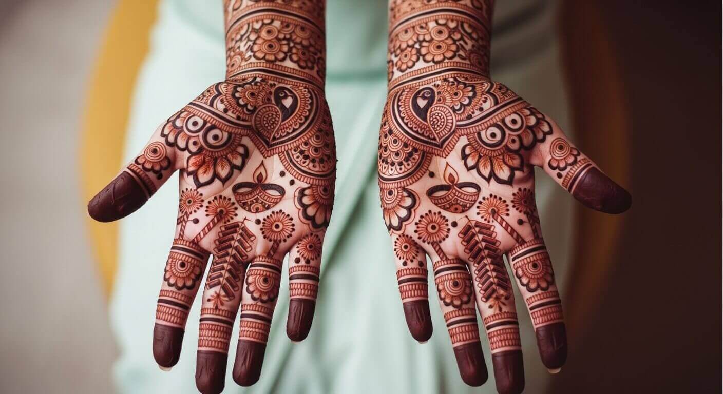 Karwa Chauth mehndi design for hands 2026