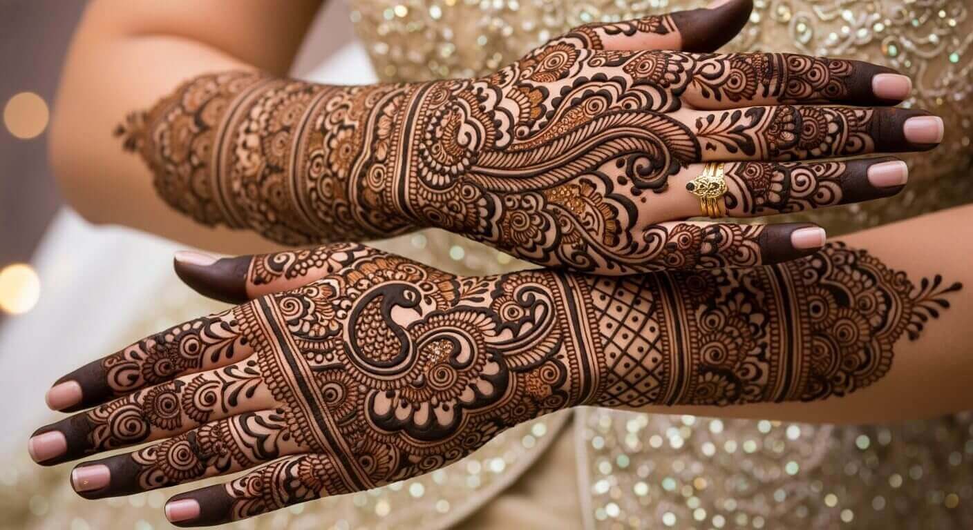 Karwa Chauth mehndi design for hands 2026