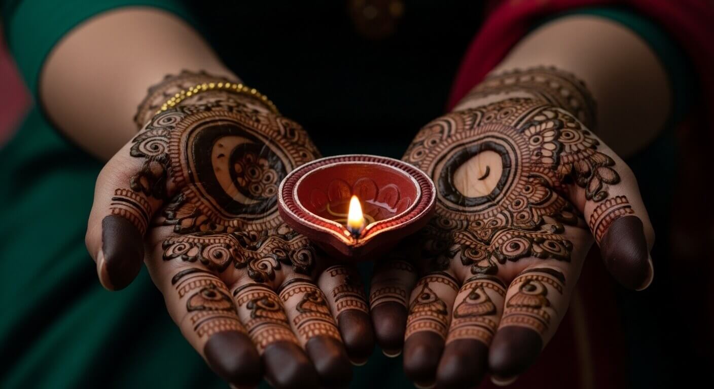 Karwa Chauth mehndi design for hands 2026