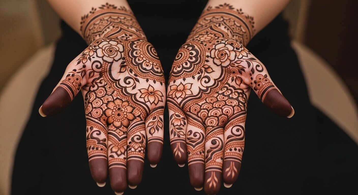 Karwa Chauth mehndi design for hands 2026