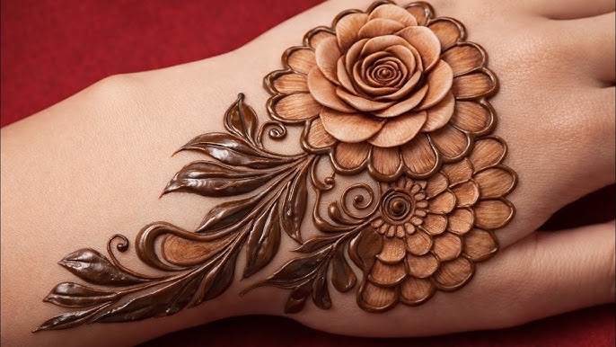 Rose Mehndi Design 2026