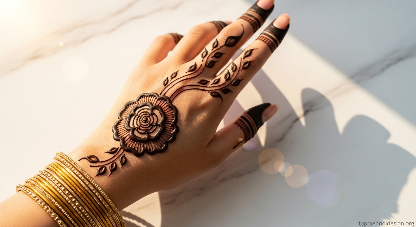 Simple Arabic Mehndi Design 2026