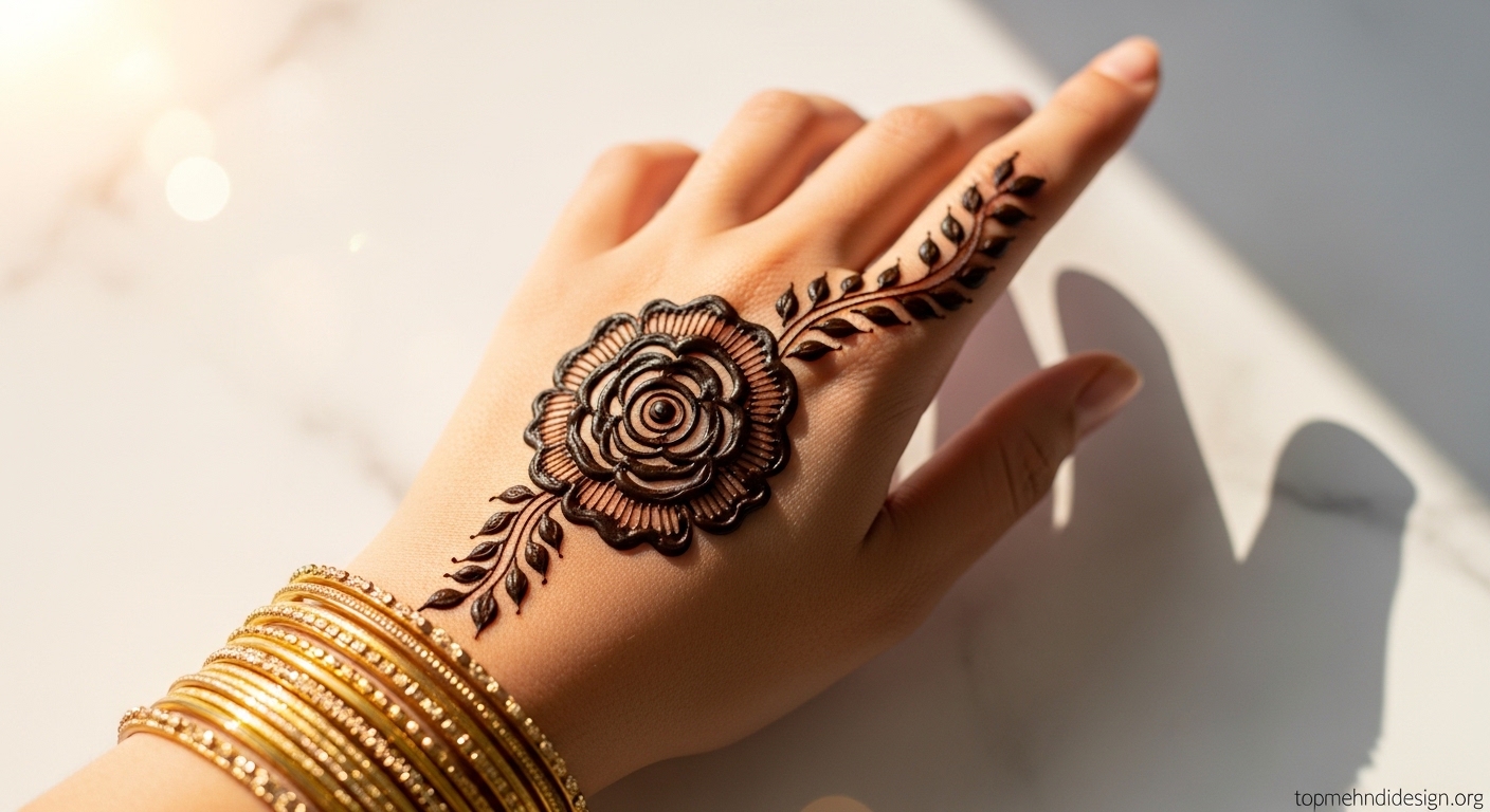 Simple Arabic Mehndi Design 2026