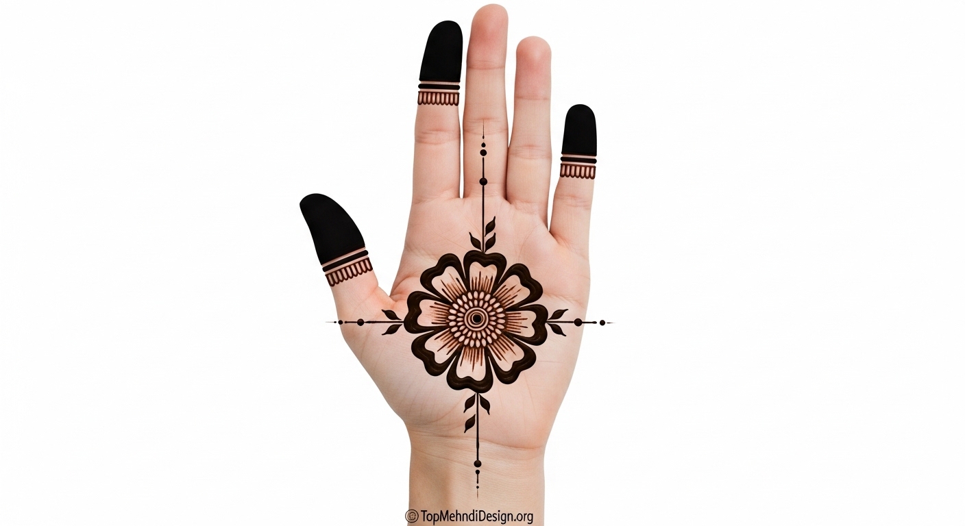 Simple Arabic Mehndi Design Front Hand 2026