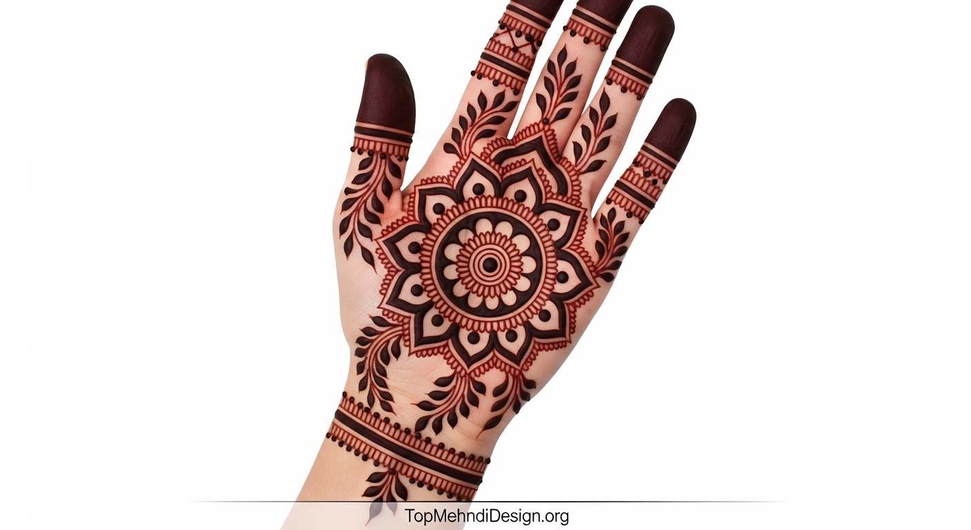 Simple Arabic Mehndi Design Front Hand 2026