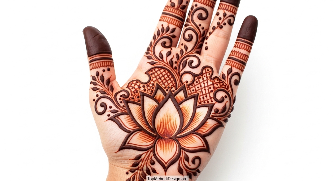 Simple Arabic Mehndi Design Front Hand 2026