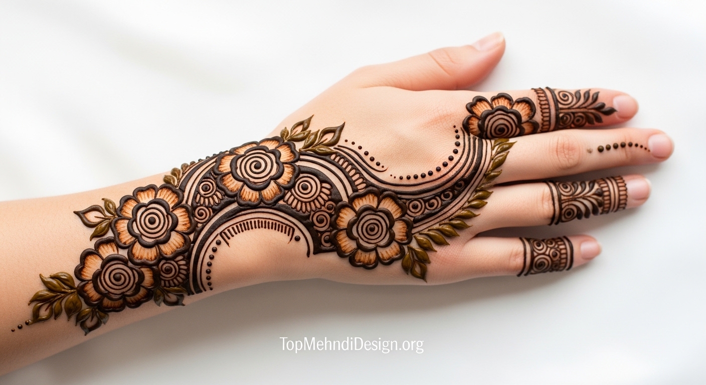 Simple Arabic Mehndi Design Front Hand 2026