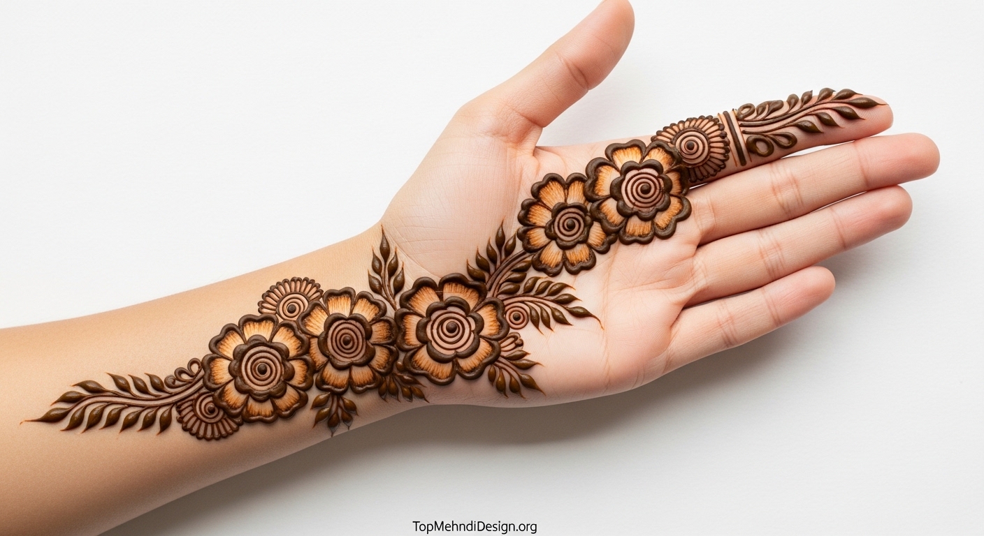 Simple Arabic Mehndi Design Front Hand 2026