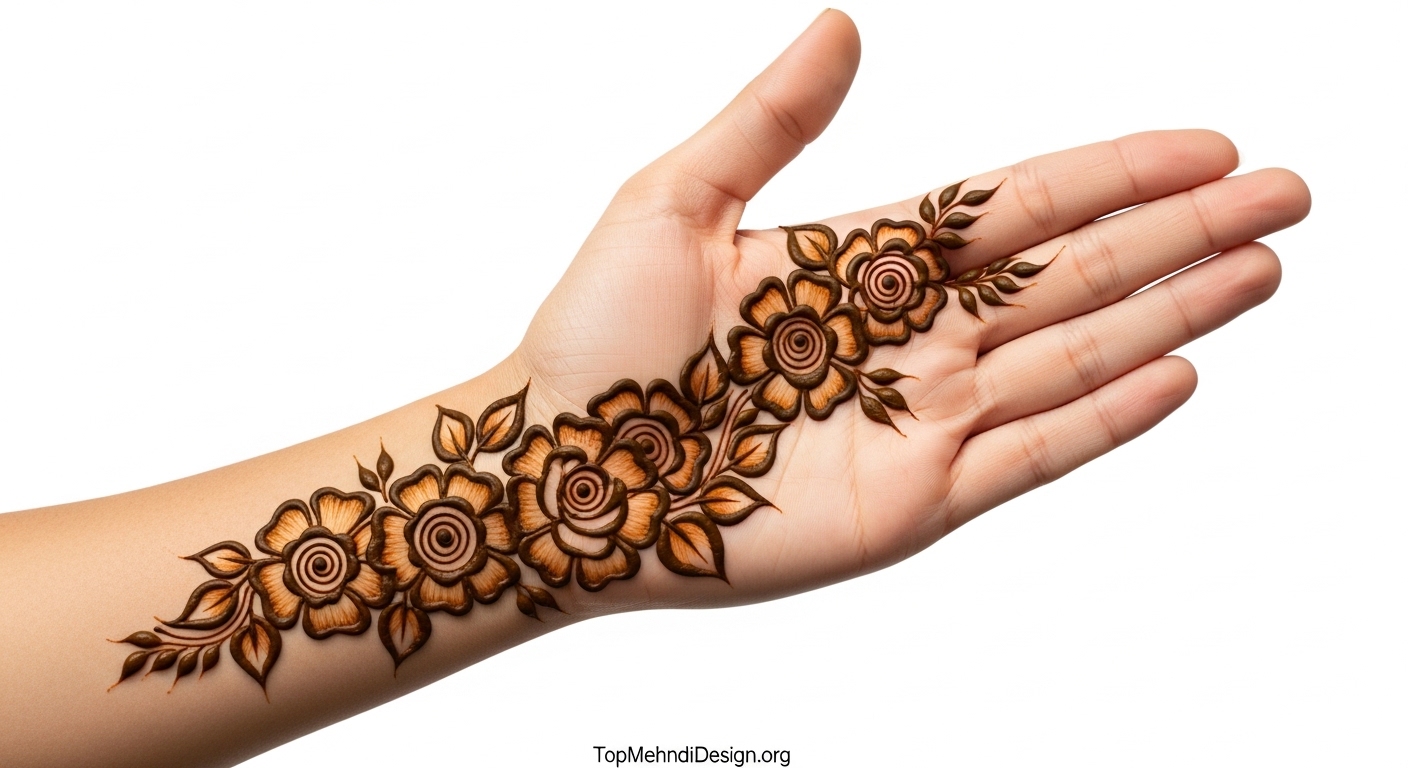 Simple Arabic Mehndi Design Front Hand 2026