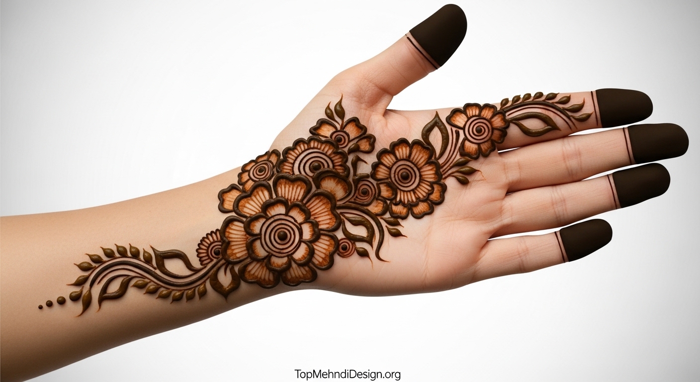 Simple Arabic Mehndi Design Front Hand 2026