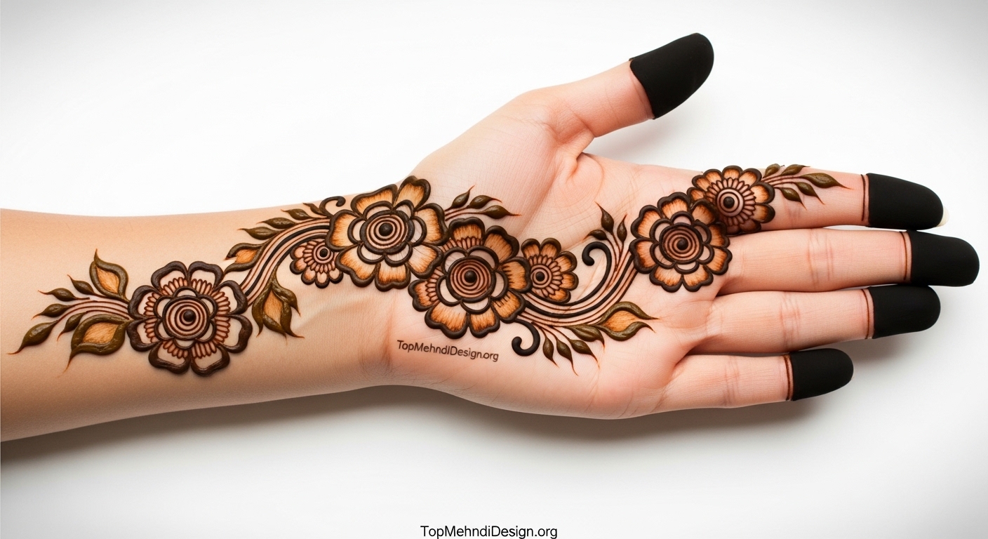 Simple Arabic Mehndi Design Front Hand 2026