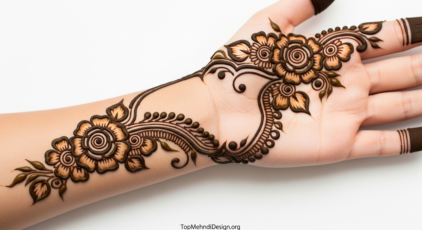 Simple Arabic Mehndi Design Front Hand 2026