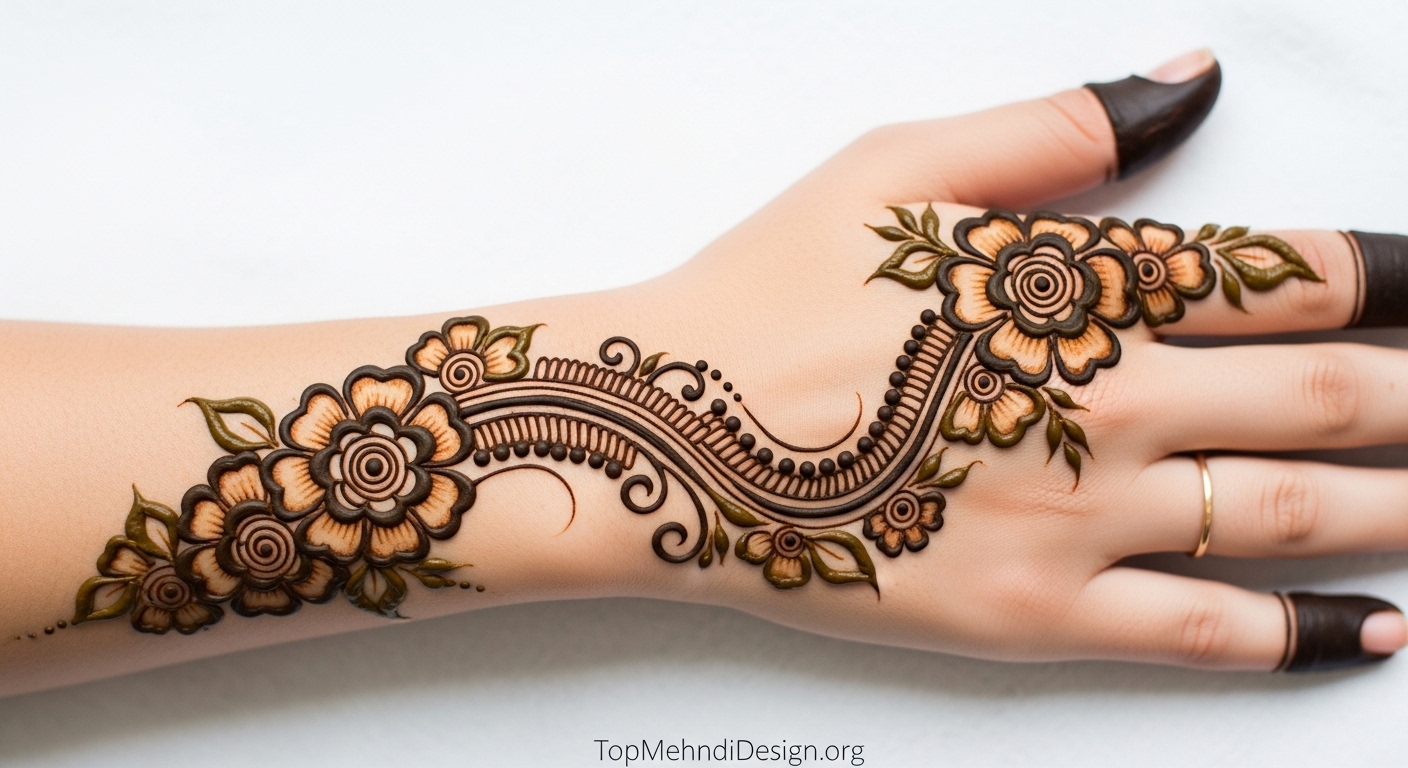 Simple Arabic Mehndi Design Front Hand 2026