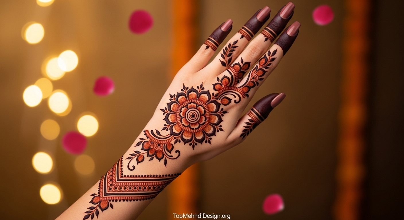 Simple Arabic Mehndi Design Front Hand 2026