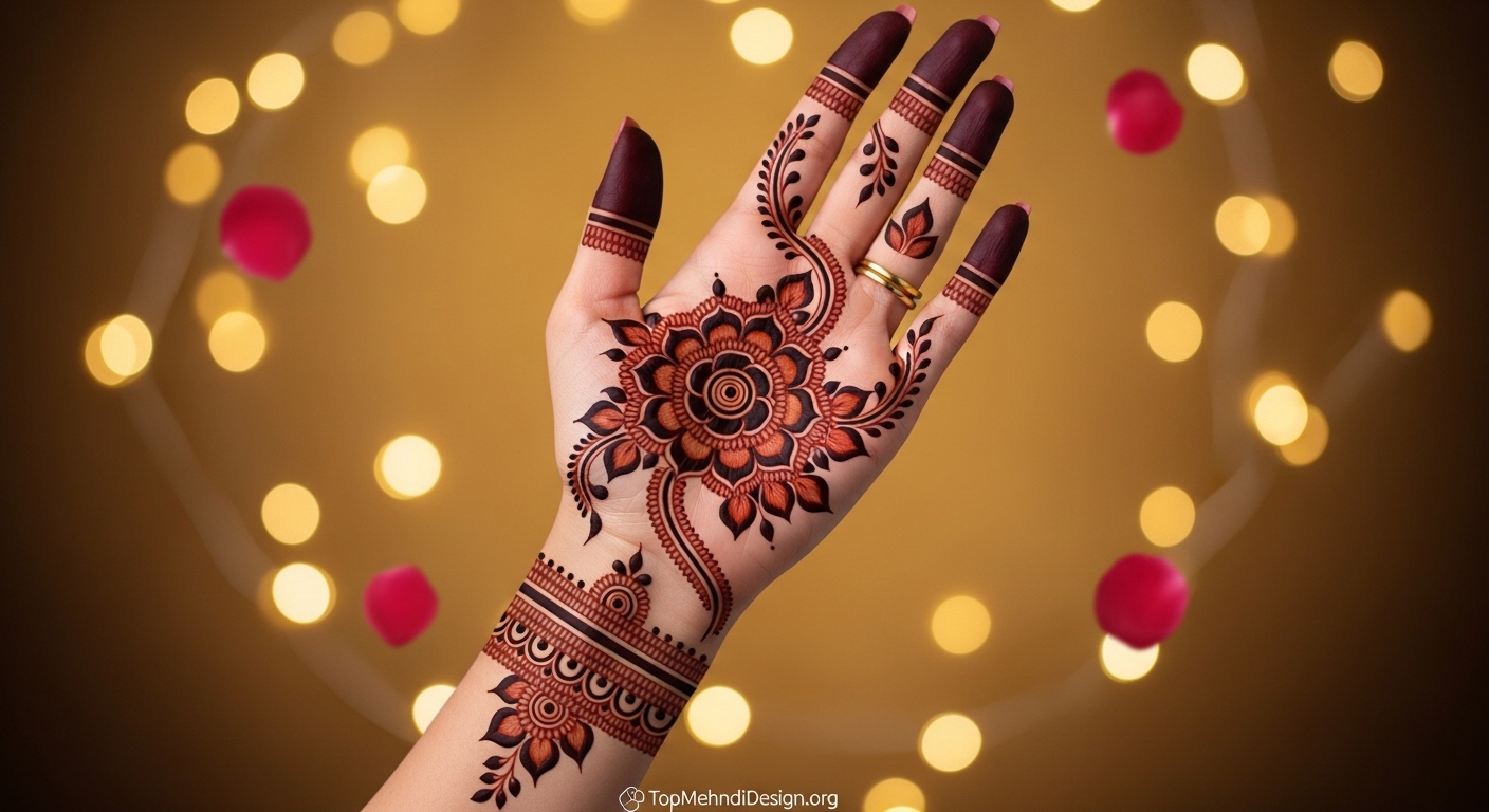 Simple Arabic Mehndi Design Front Hand 2026