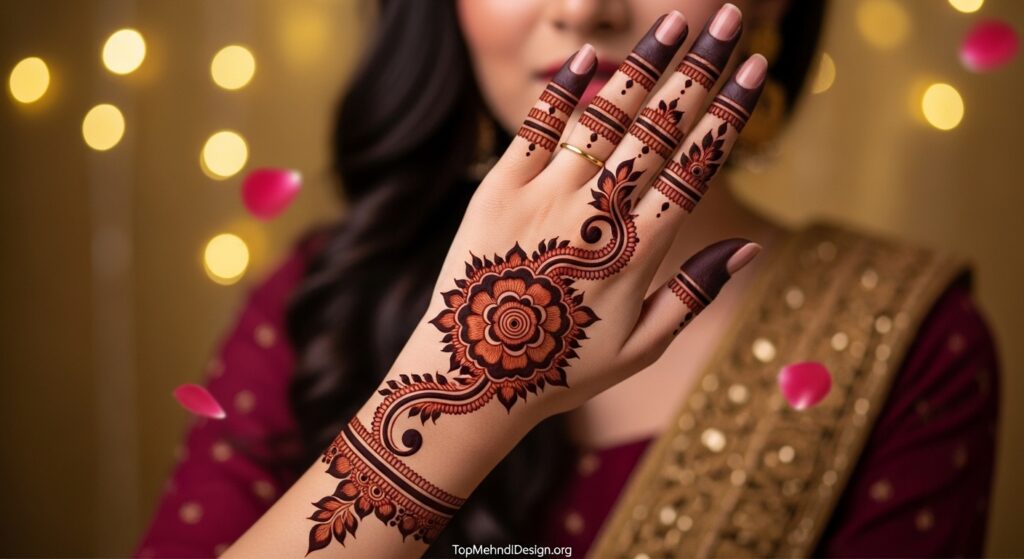 Simple Arabic Mehndi Design Front Hand 2026