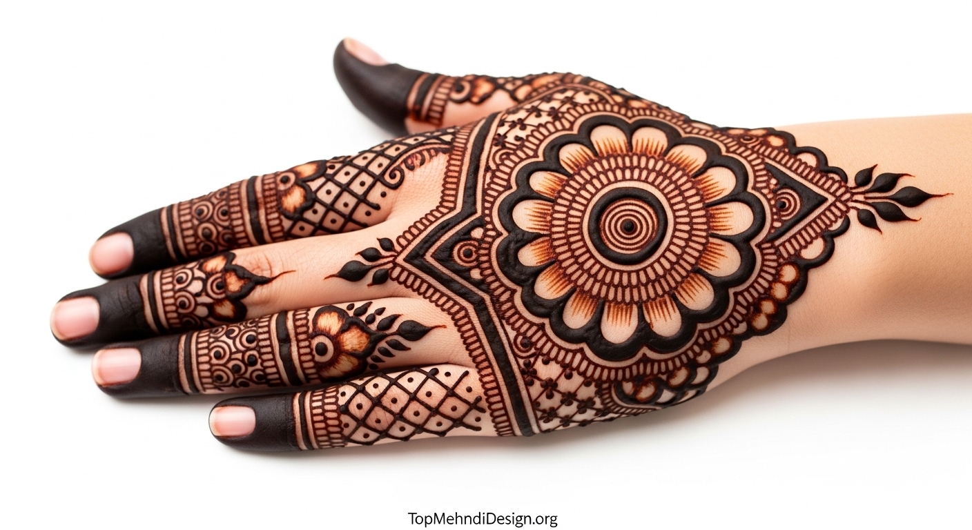 Simple Arabic Mehndi Design Front Hand 2026