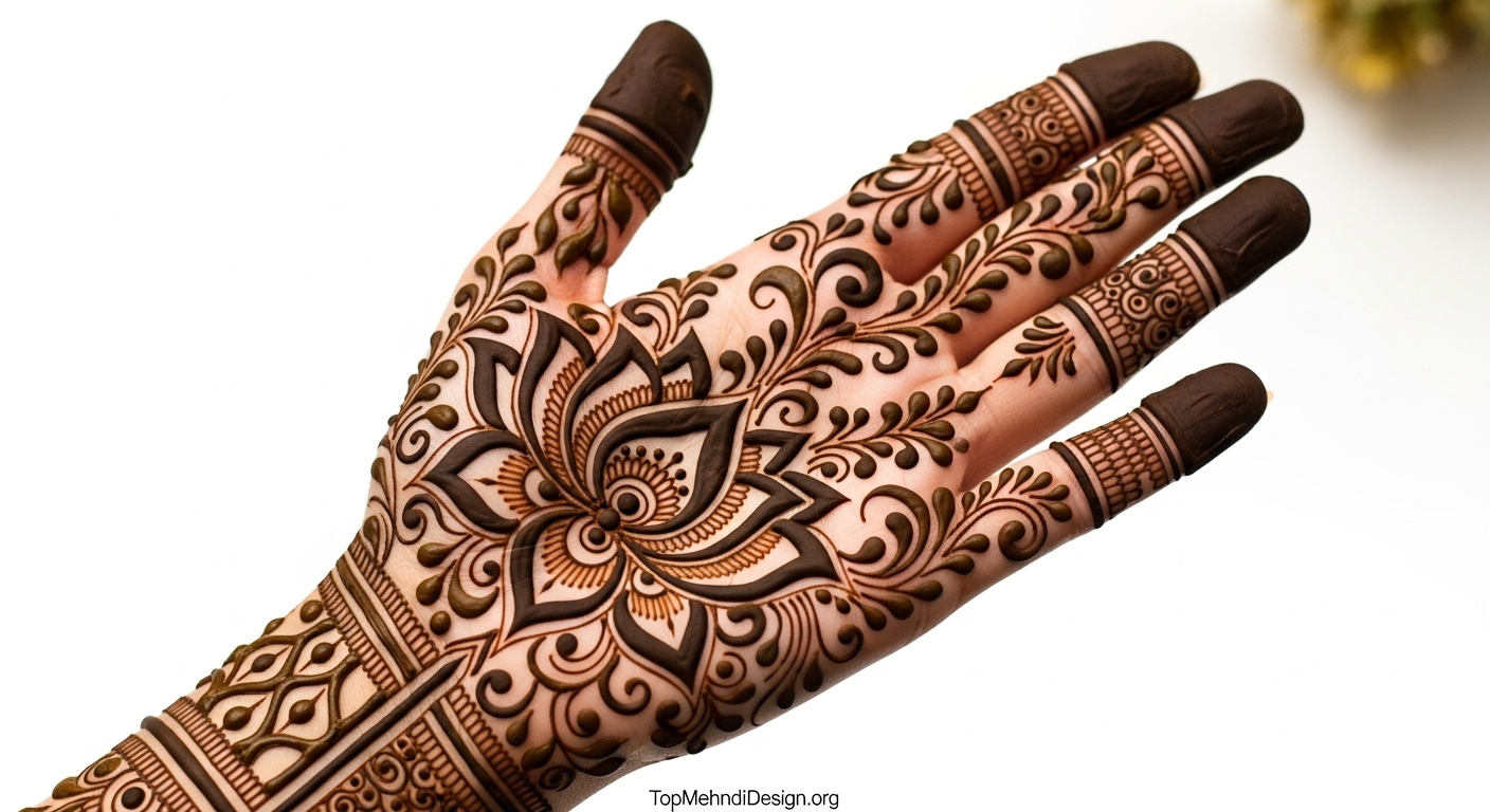 Simple Arabic Mehndi Design Front Hand 2026