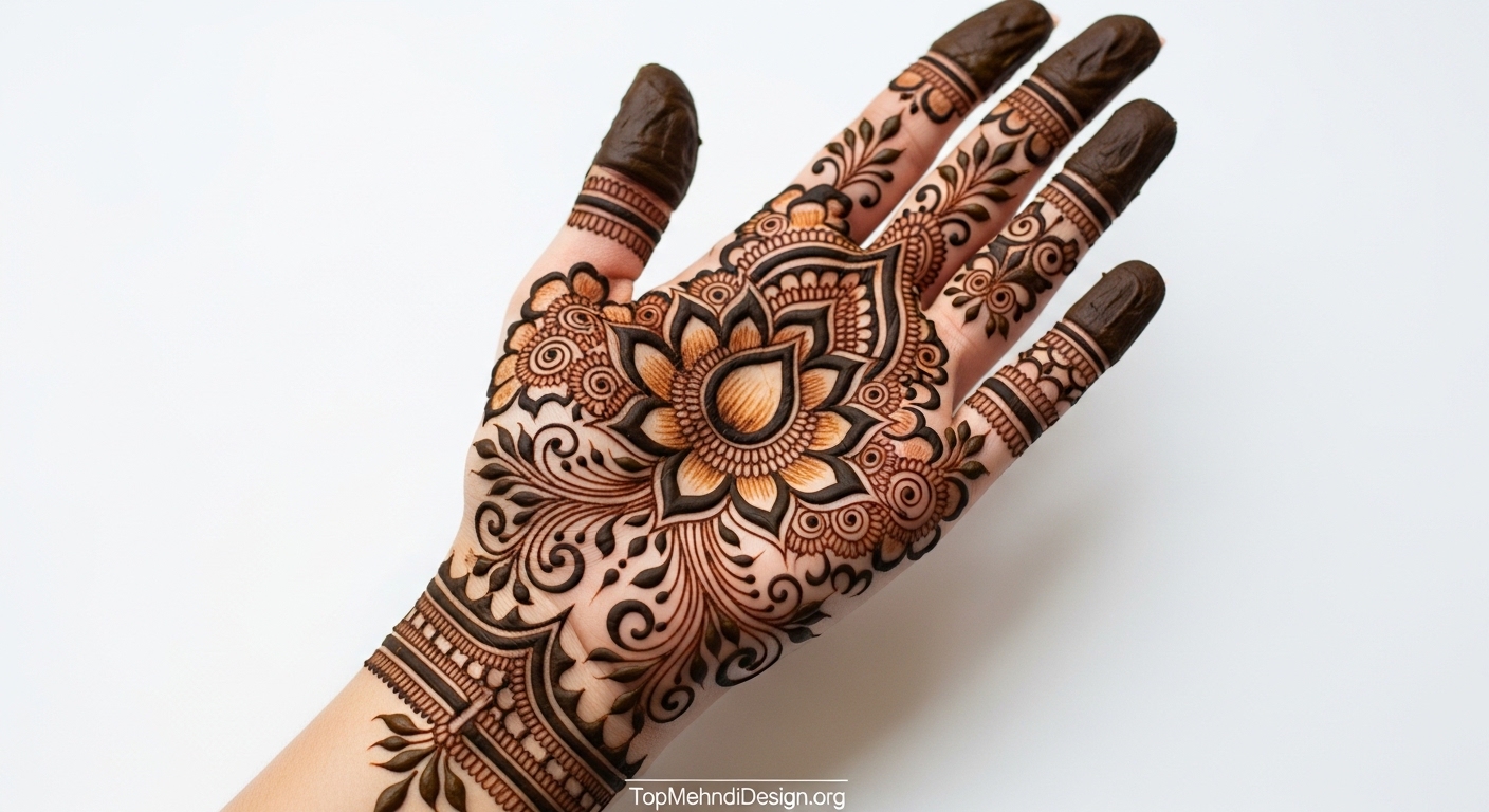 Simple Arabic Mehndi Design Front Hand 2026