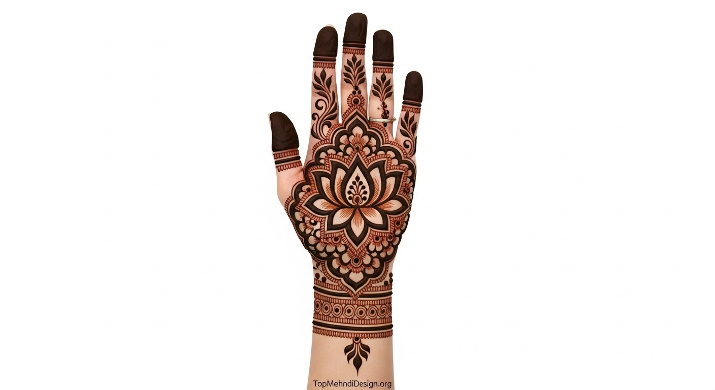 Simple Arabic Mehndi Design Front Hand 2026
