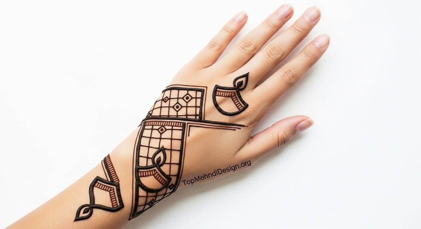 Simple Diwali Mehndi Design 2026