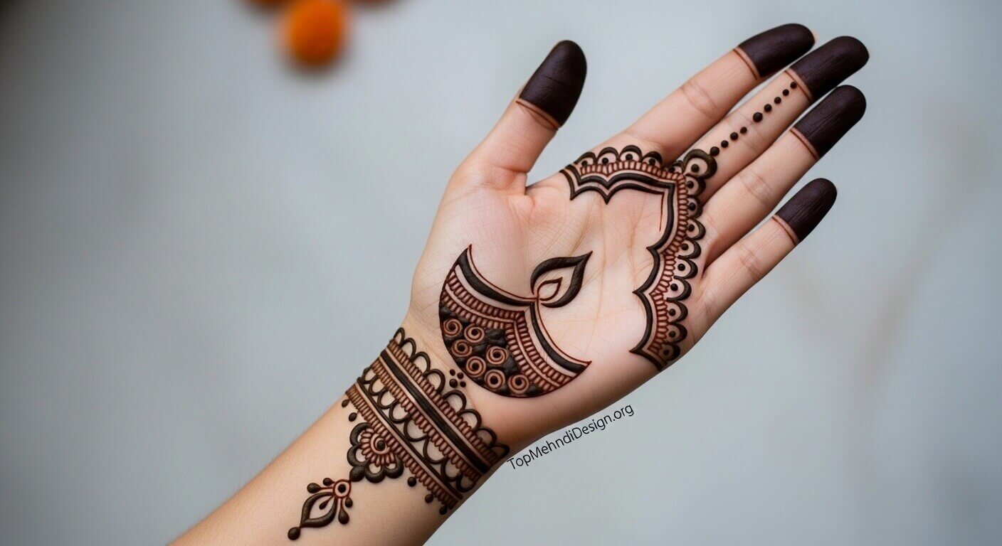 Simple Diwali Mehndi Design 2026