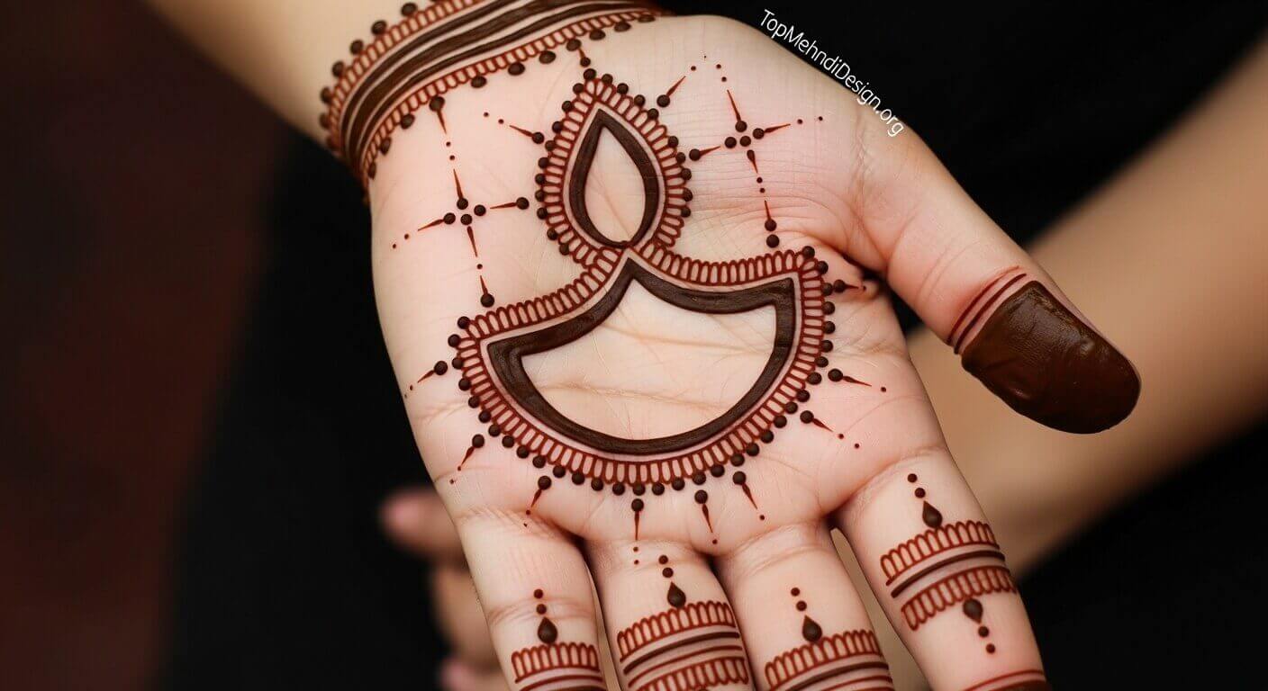 Simple Diwali Mehndi Design 2026