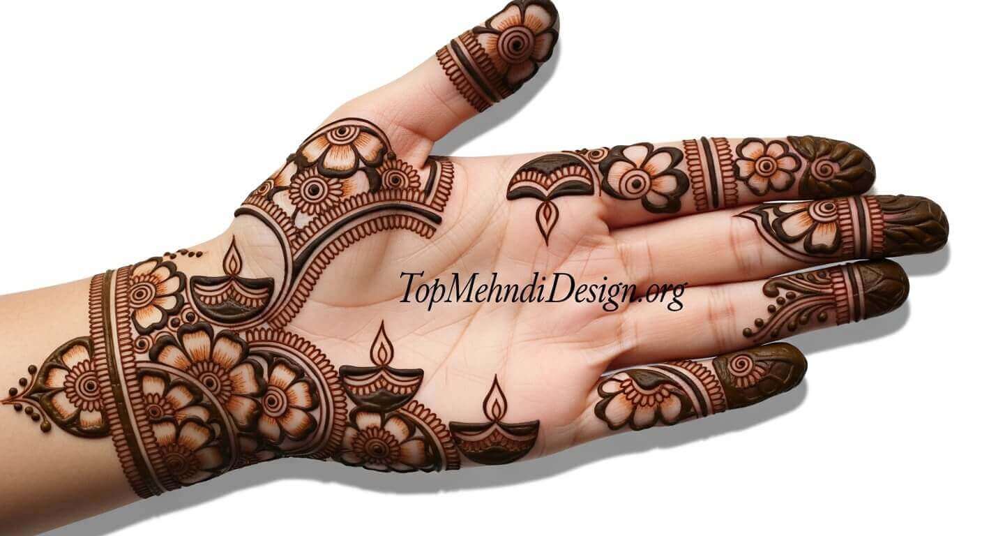 Simple Diwali Mehndi Design 2026