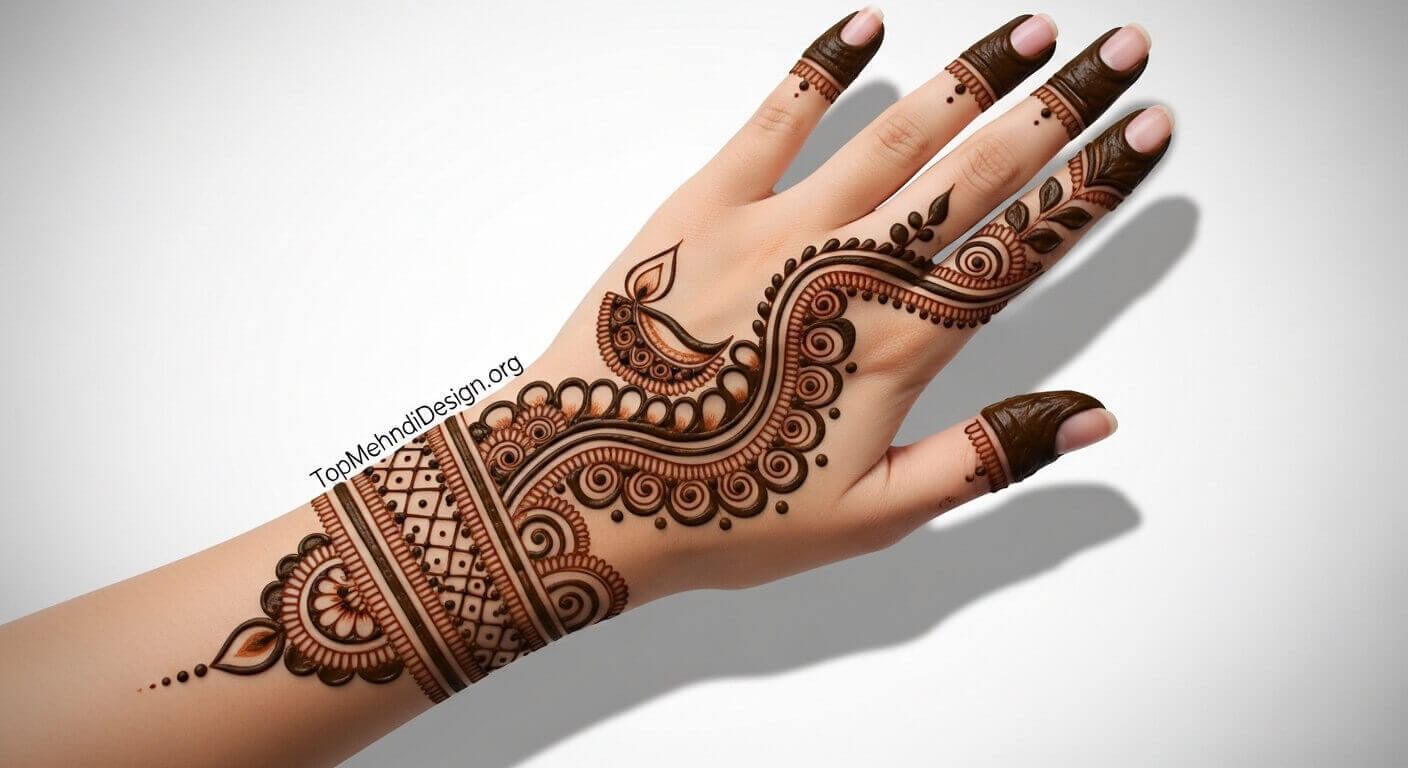 Simple Diwali Mehndi Design 2026