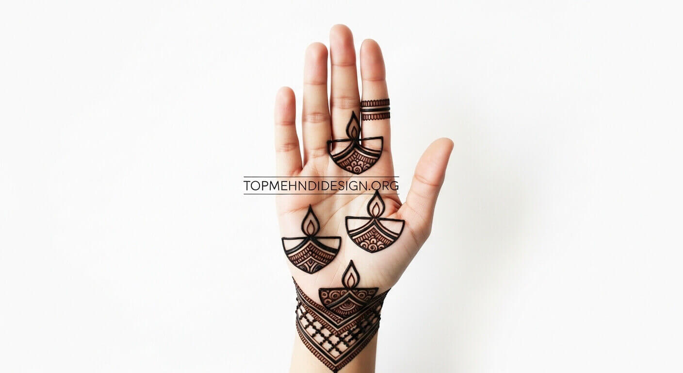 Simple Diwali Mehndi Design 2026