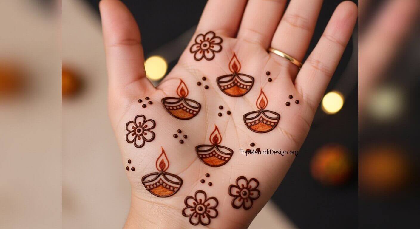 Simple Diwali Mehndi Design 2026