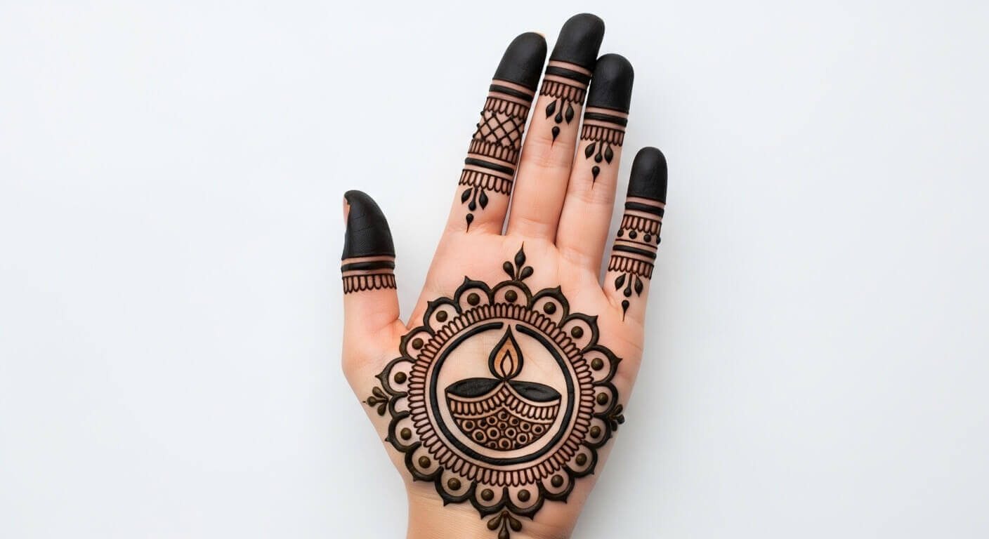 Simple Diwali Mehndi Design Back Hand 2026